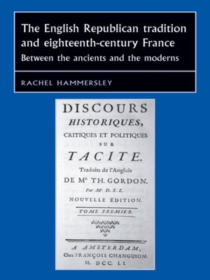 cover image of English Republican tradition and eighteenth-century France
